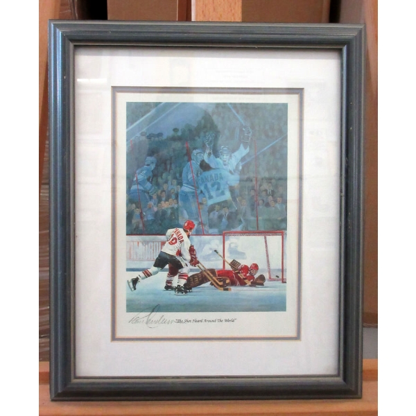 Signed Paul Henderson Hockey Print 