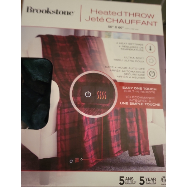 Customer Return Brookstone Heated Throw