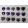 Image 1 : 15 Purple Amethyst Polished Heart Gemstones