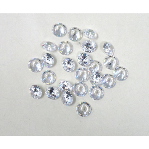 25 Pieces AAA Grade Cubic Zirconia 7mm Rounds