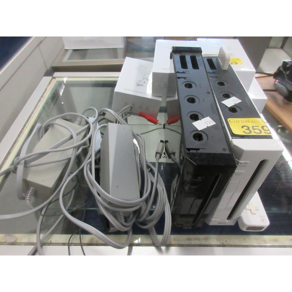 2 Wii Consoles with Power Adaptors - 1 Control