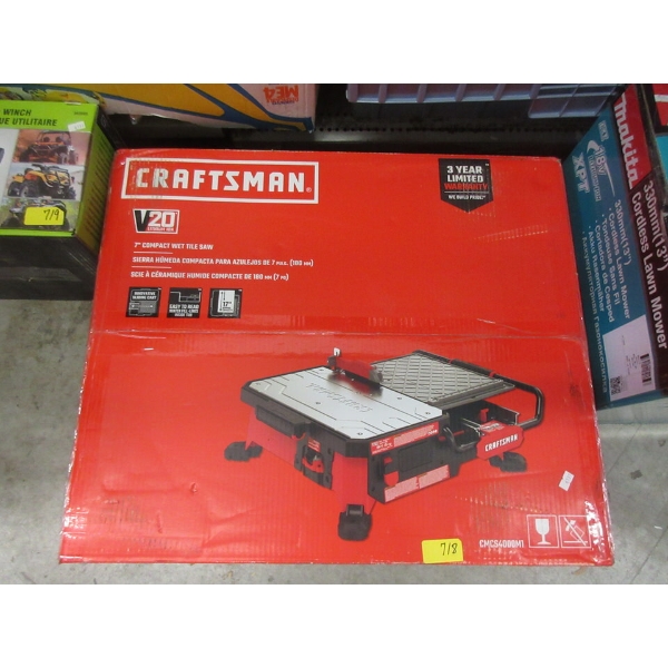 New Craftsman V20 7" Compact Tile Saw in Box 