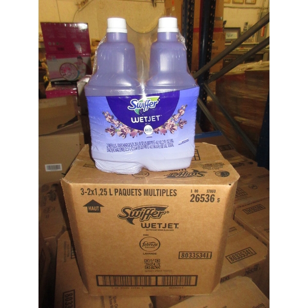 Case of 6 x 1.25 L Swiffer Wet Jet Refills - Febreze Lavender