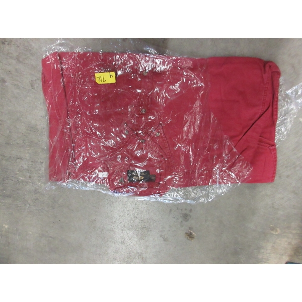 4 New Men's Red Denim 100% Cotton Shirts - XXL