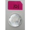 Image 1 : 1 Oz .999 Silver Indigenous/Buffalo Art Round 