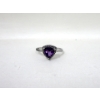 Image 1 : New Purple Amethyst & Diamond Ring
