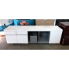 Image 1 : White Lacquered Entertainment Stand with Key