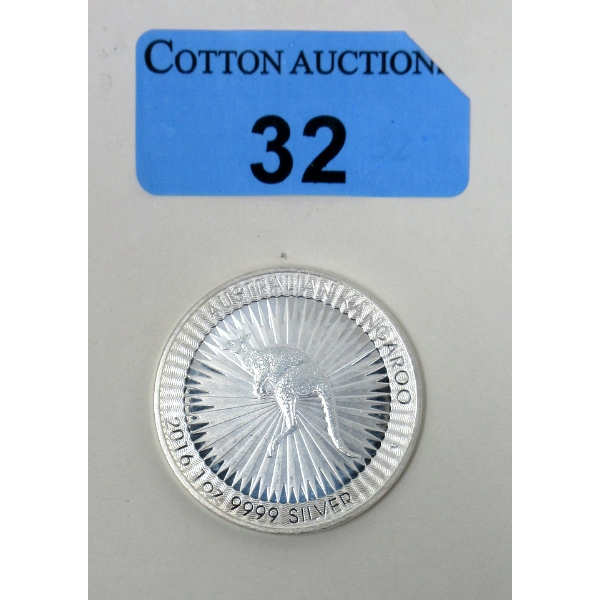 1 Oz .9999 Silver 2022 Australia Kangaroo Coin 