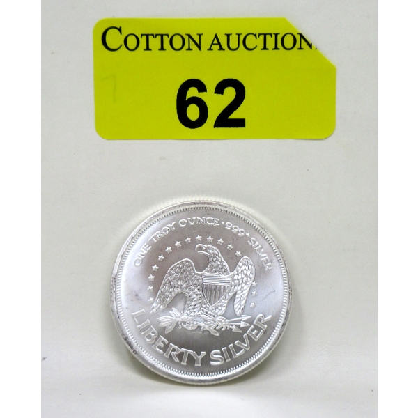 1 Oz .999 Silver A-Mark Liberty Bell Round 
