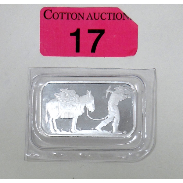 1 Oz .999 Silver Miner/Mule SilverTowne Bar 