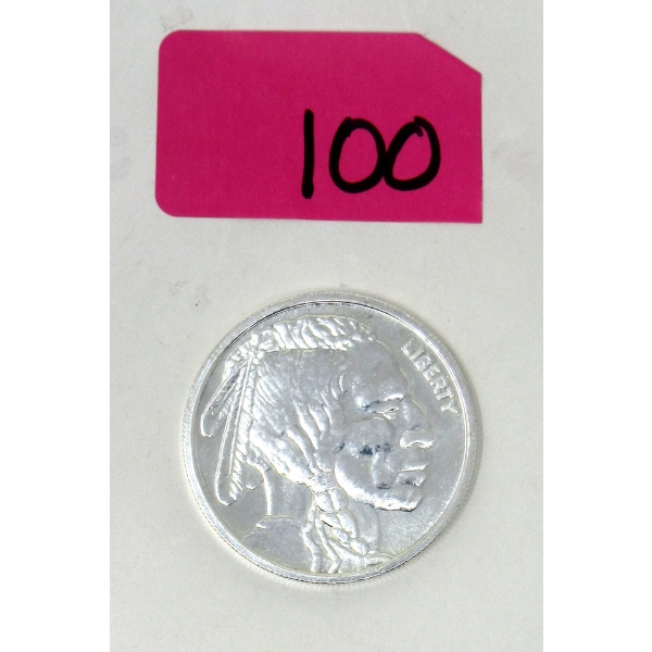 1 Oz .999 Silver Liberty/Buffalo Round 