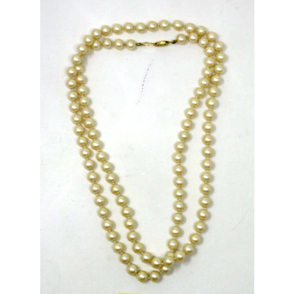 Vintage 36  Strand of Hand Knotted 7.8 mm Pearls
