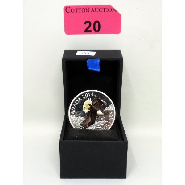1 Oz .9999 Silver 2014 Soaring Bald Eagle Coin 