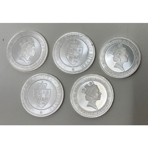 5 x 1/10 Oz .999 Silver New Guinea Coins