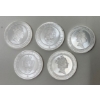 Image 1 : 5 x 1/10 Oz .999 Silver New Guinea Coins