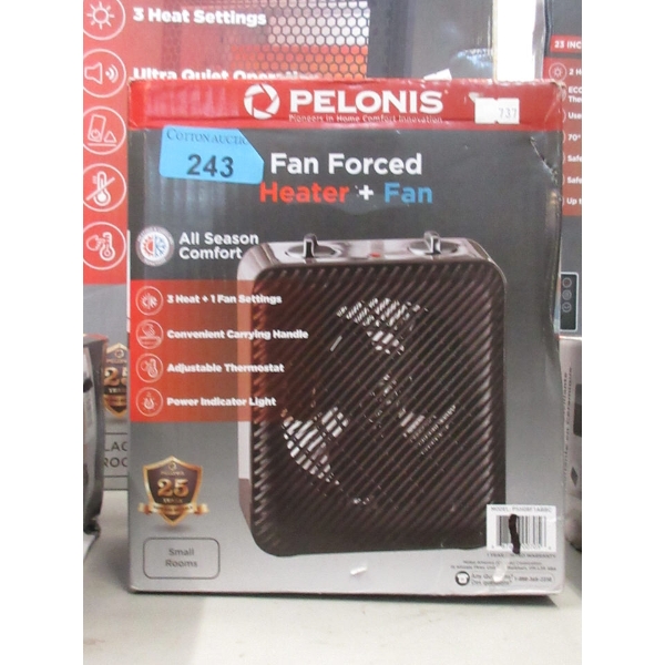 Pelonis Compact Fan Forced Heater + Fan