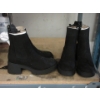 Image 1 : 2 New Pairs of Women's Black Lug Sole Boots - Size 8