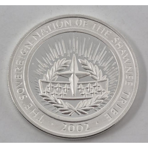 1 Oz .999 Silver 2002 Chief Tecumseh Coin 