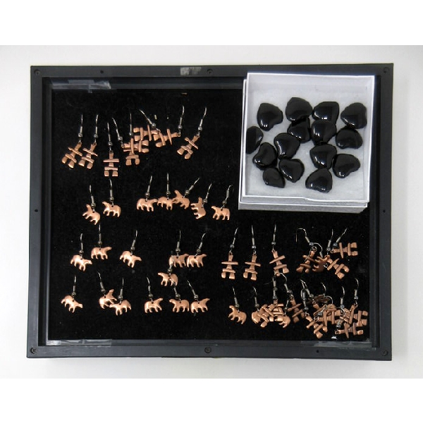 24 New Pairs of  Earrings & 15 New Onyx Hearts
