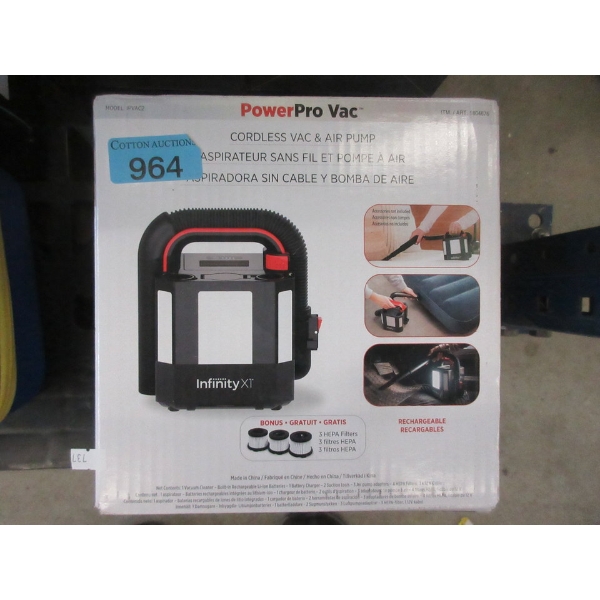 Infinity X1 Power Pro Cordless Vac & Air Pump