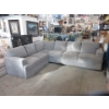 Image 1 : Grey Fabric Upholstered Corner Sofa