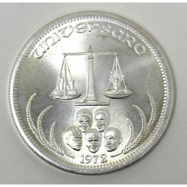 Vintage 1 Oz .999 Silver 1972 World Trade Unit Round 