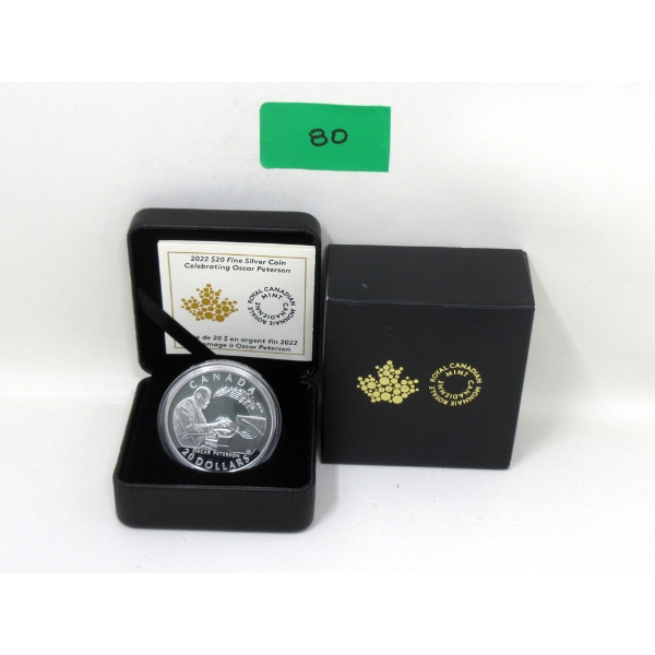 1 Oz .9999 Silver 2022 Celebrating Oscar Peterson Coin 