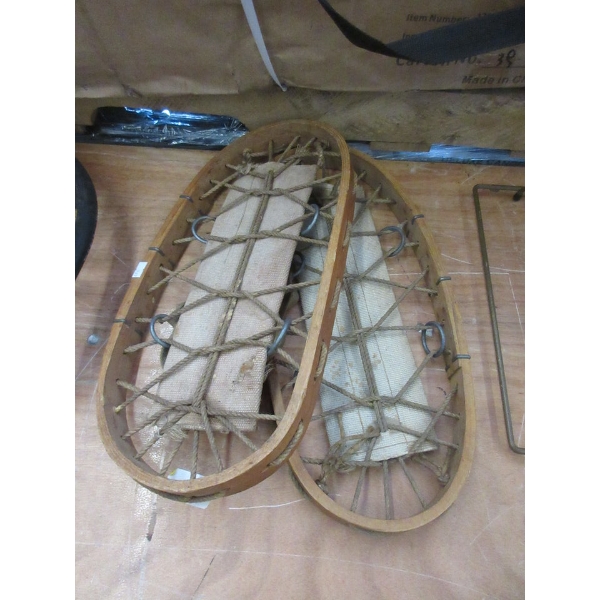 Rare - WWII Military Wood & Canvas Snow Shoes