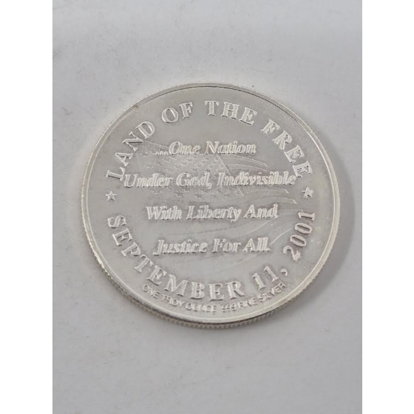 1 Oz .999 Silver Sept 11, 2001 Commemorative Round