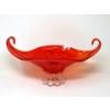 Image 1 : MCM Red Art Glass Centerpiece Bowl