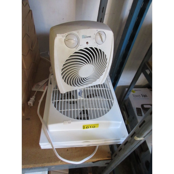 Desk Fan and Window Fan - Preowned - As Is