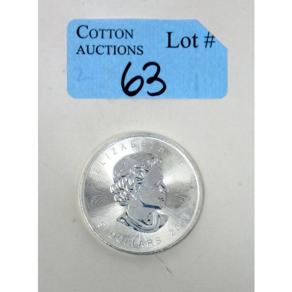 1 Oz .9999 Silver 2015 Canada Maple Leaf Coin 