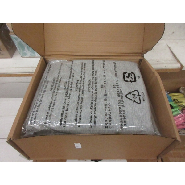 2 New Twin Cotton Jersey Sheet Sets - Lt Grey