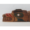 Image 2 : Carved & Painted First Nations 38" Cane - Abalone Eye