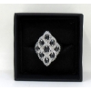 Image 3 : Blue Sapphire & Diamond Sterling Silver Ring 