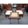 Image 1 : End Table & Pair of 1970s Malacca Rattan Chairs 