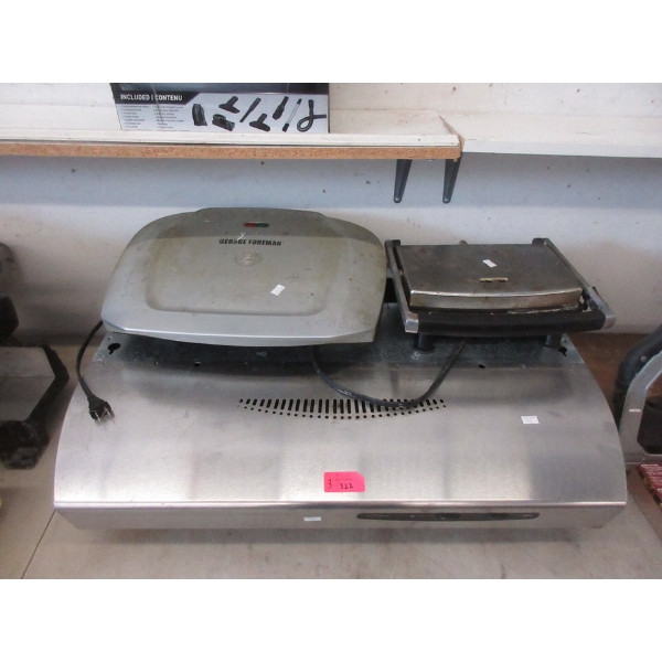 Stainless Steel Hood Range and 2 Grills