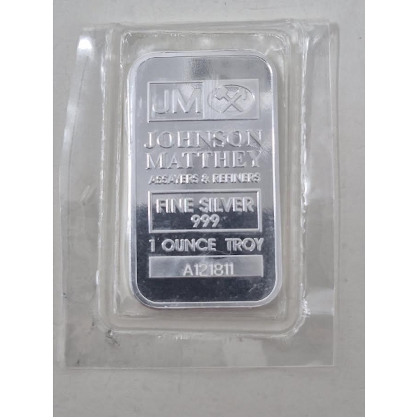 1 Oz .999 Silver Johnson Matthey Bar