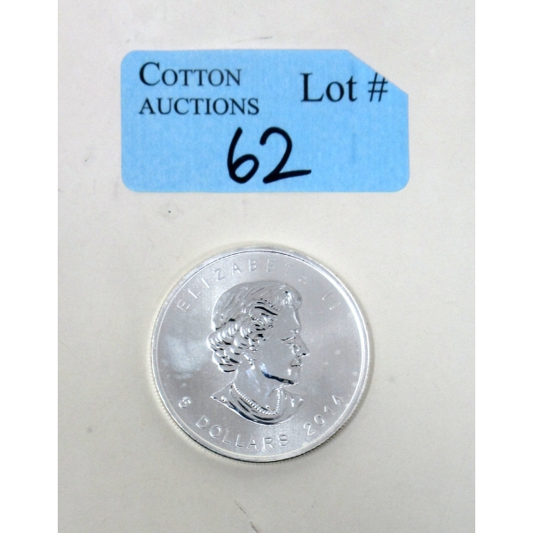 1 Oz .9999 Silver 2014 Canada Maple Leaf Coin 