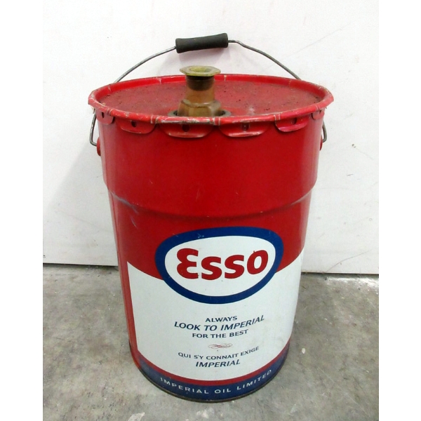 Vintage 5 Gallon Esso Imperial Oil Barrel 