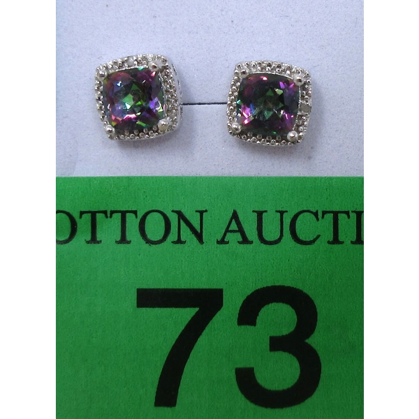 New Mystic Topaz & Diamond Sterling Silver Earrings