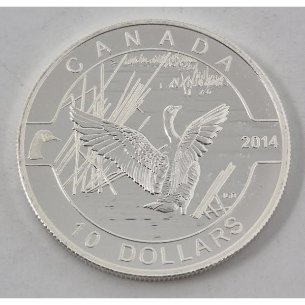 1/2 Oz .9999 Silver 2014 Canada Goose Coin