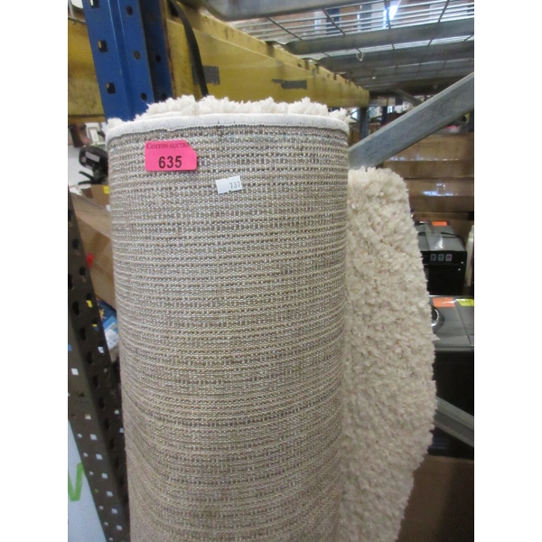 5' x 7' Beige Shag Area Carpet - Customer Return