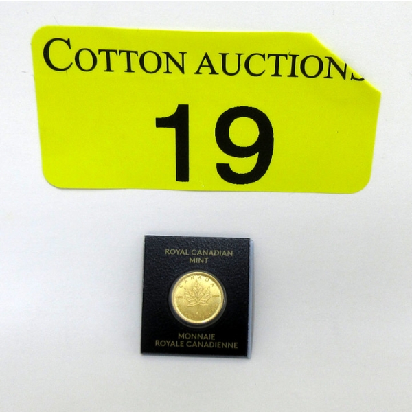 1 Gram .9999 Fine Gold 2022 Maple Leaf Coin 