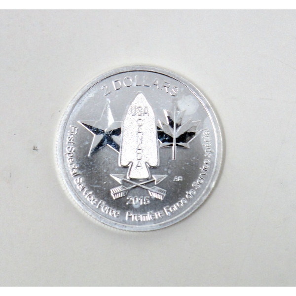 1/2 Oz .9999 Silver 2015 Devil's Brigade Coin 