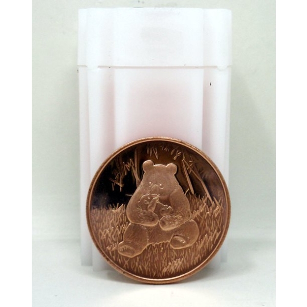 16 x 1 Oz PANDA & Baby .999 Fine Copper Rounds