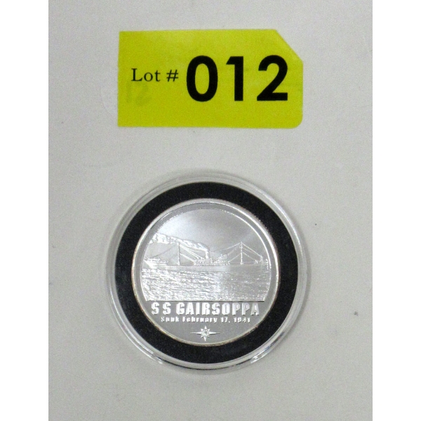 1 Oz .999 Silver WW2 Shipwreck Silver Round 
