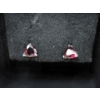 Image 1 : New 10 KT White Gold Garnet Stud Earrings 