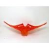 Image 1 : Mid-Century Orange Art Glass Centerpiece