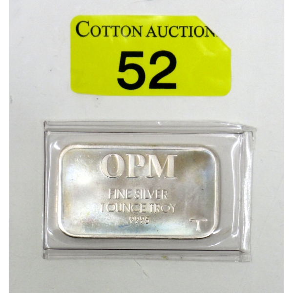 1 Oz .9995 Silver OPM Bar 